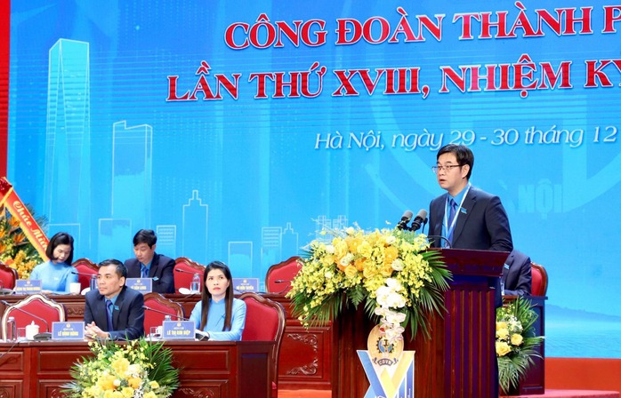 &Ocirc;ng Nguyễn Văn Thắng t&aacute;i cử chức Chủ tịch LĐLĐ th&agrave;nh phố H&agrave; Nội - Ảnh 1.