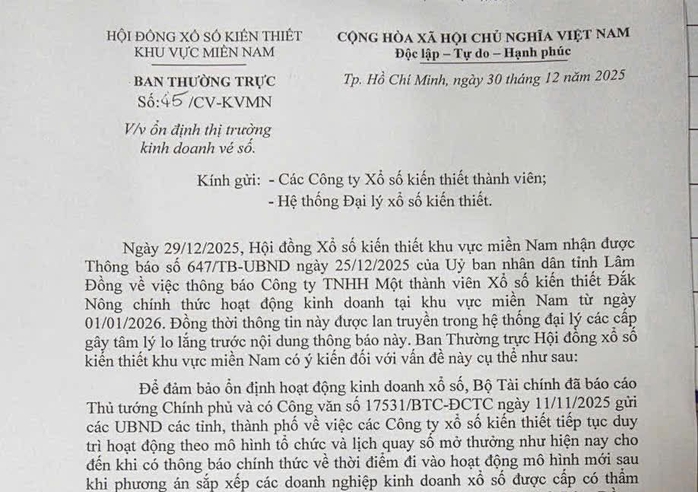 Hội đồng xổ số kiến thiết miền Nam có thông báo khẩn - Ảnh 1.
