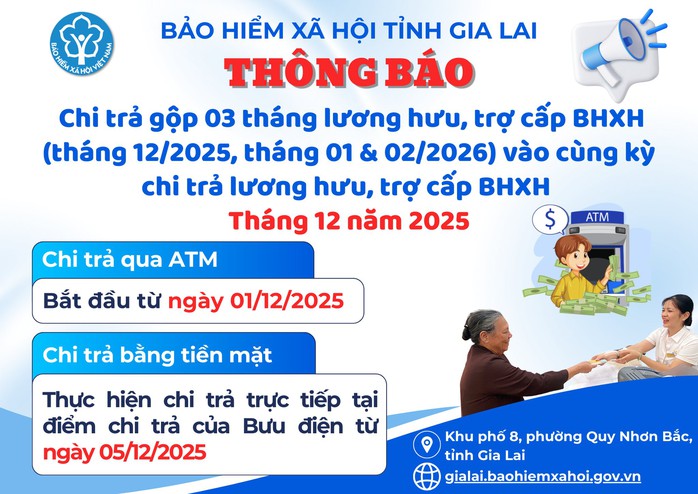 Đang chi trả 3 tháng lương hưu, trợ cấp cho người dân 4 tỉnh - Ảnh 1.
