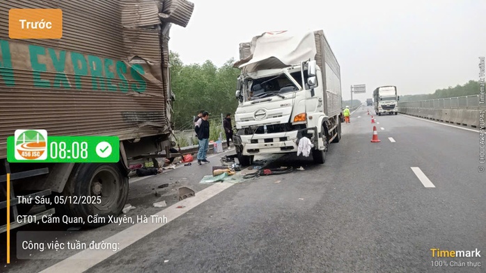 Tai nạn liên hoàn trên cao tốc Bắc-Nam đoạn qua Hà Tĩnh - Ảnh 3.