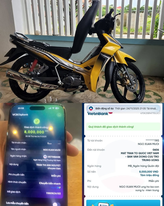 Thiếu tá công an bán "kỷ vật" lấy 8 triệu đồng ủng hộ đồng bào vùng lũ - Ảnh 1. Thiếu tá công an bán "kỷ vật" lấy 8 triệu đồng ủng hộ đồng bào vùng lũ - Ảnh 1.