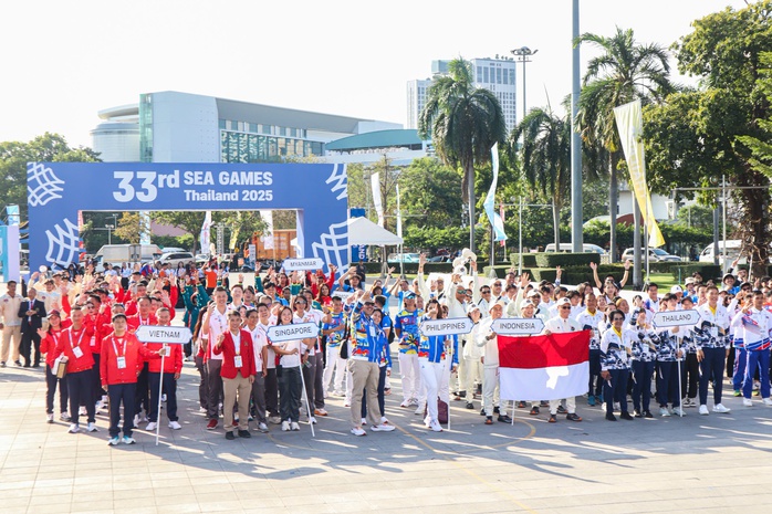 Trang trọng lễ thượng cờ 11 quốc gia tham dự SEA Games 33 - Ảnh 8.