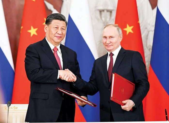 Chủ tịch Tập Cận Bình và Tổng thống Nga Vladimir Putin. Ảnh: Tân Hoa Xã Chủ tịch Tập Cận Bình và Tổng thống Nga Vladimir Putin. Ảnh: Tân Hoa Xã