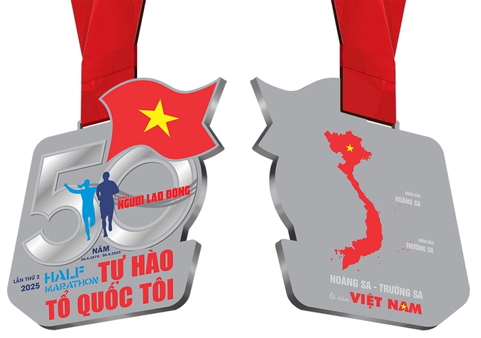 Giải Half-marathon “Tự hào Tổ quốc tôi” lần 2 năm 2025: Công bố áo đấu và huy chương- Ảnh 3. Giải Half-marathon “Tự hào Tổ quốc tôi” lần 2 năm 2025: Công bố áo đấu và huy chương- Ảnh 3.