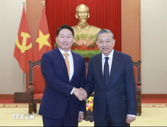 Tổng Bí thư Tô Lâm tiếp Chủ tịch Tập đoàn SK- Ảnh 1. Tổng Bí thư Tô Lâm tiếp Chủ tịch Tập đoàn SK- Ảnh 1.