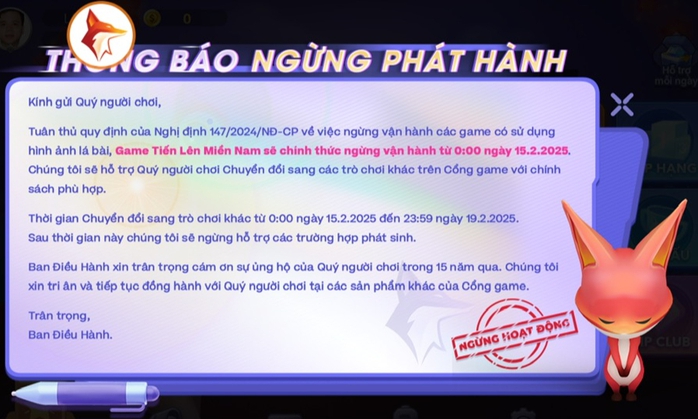 Vì sao Công ty VNG đóng game bài?- Ảnh 1. Vì sao Công ty VNG đóng game bài?- Ảnh 1.