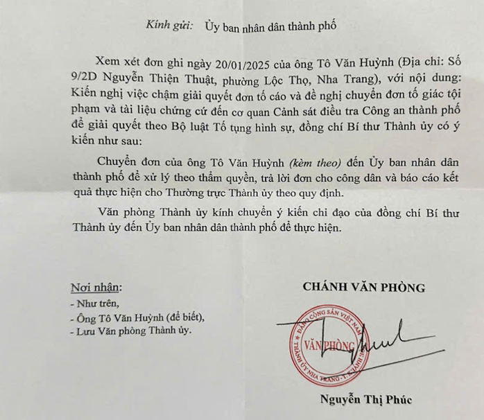 UBND TP Nha Trang bị nhắc nhở vì chậm xử lý vụ tự ý bán tài sản của dân khi cưỡng chế- Ảnh 2.