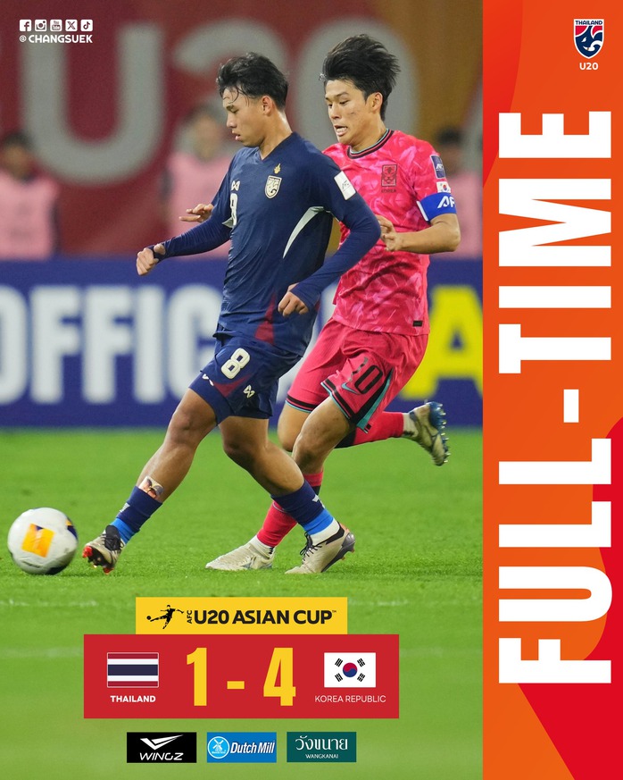 Nối gót U20 Indonesia, U20 Thái Lan bị loại với chỉ 1 bàn thắng- Ảnh 1. Nối gót U20 Indonesia, U20 Thái Lan bị loại với chỉ 1 bàn thắng- Ảnh 1.
