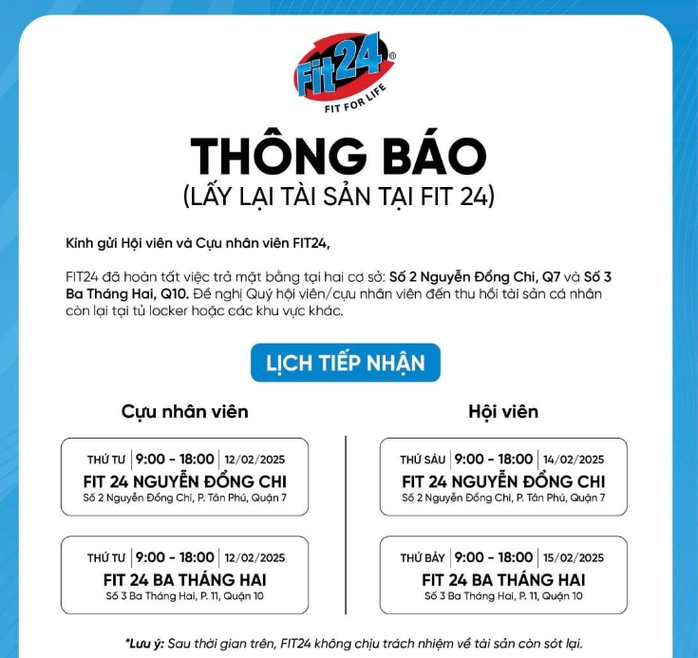 Diễn biến mới nhất vụ chuỗi phòng tập gym Fit24 khiến nhiều người bức xúc- Ảnh 1. Diễn biến mới nhất vụ chuỗi phòng tập gym Fit24 khiến nhiều người bức xúc- Ảnh 1.