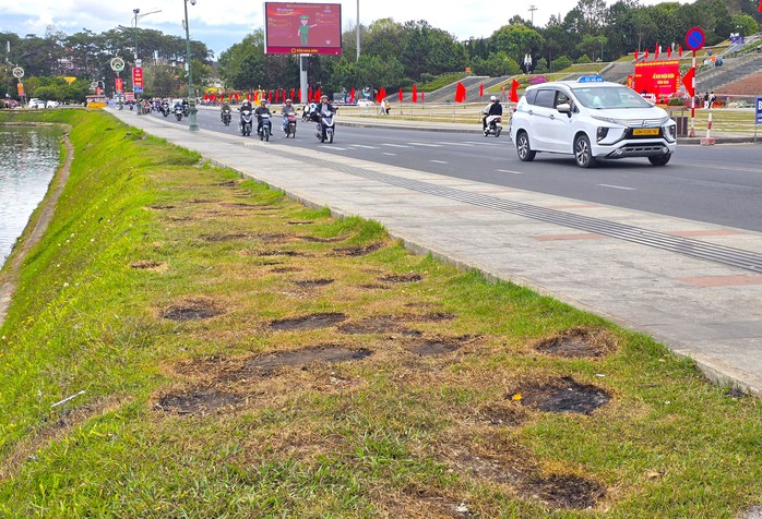 Đà Lạt xử nghiêm việc bán hàng rong làm cháy cỏ bờ hồ Xuân Hương- Ảnh 1. Đà Lạt xử nghiêm việc bán hàng rong làm cháy cỏ bờ hồ Xuân Hương- Ảnh 1.