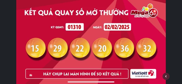 Mùng 5 Tết, một vé Vietlott trúng thưởng hơn 152 tỉ đồng- Ảnh 1. Mùng 5 Tết, một vé Vietlott trúng thưởng hơn 152 tỉ đồng- Ảnh 1.