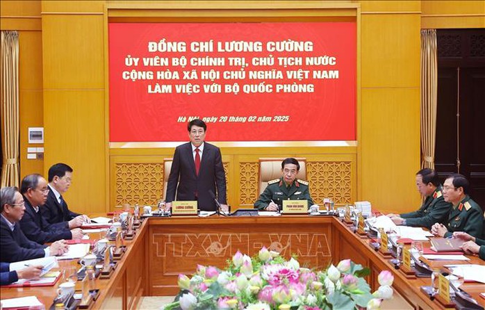 Chủ tịch nước Lương Cường: Quân đội đã cơ bản tinh, gọn, mạnh- Ảnh 1. Chủ tịch nước Lương Cường: Quân đội đã cơ bản tinh, gọn, mạnh- Ảnh 1.