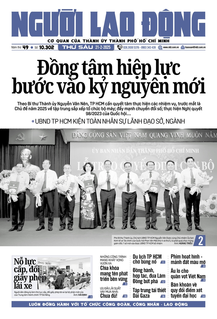 Báo in Người Lao Động 21-2: Nỗ lực cấp, đổi giấy phép lái xe- Ảnh 1.