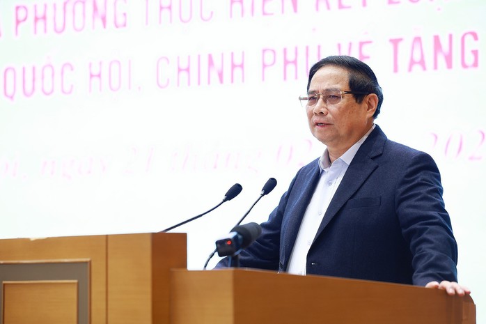 Thủ tướng Phạm Minh Chính chủ trì hội nghị trực tuyến Chính phủ với các địa phươngẢnh: TTXVN Thủ tướng Phạm Minh Chính chủ trì hội nghị trực tuyến Chính phủ với các địa phươngẢnh: TTXVN