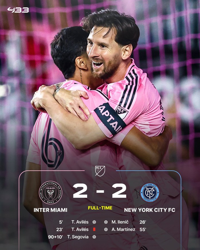 Messi với 2 kiến tạo giúp Inter Miami giành 1 điểm trong thế thua người- Ảnh 1. Messi với 2 kiến tạo giúp Inter Miami giành 1 điểm trong thế thua người- Ảnh 1.
