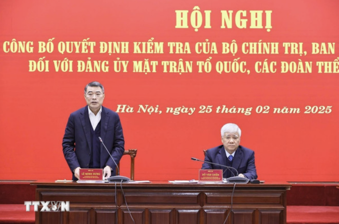 Công bố quyết định kiểm tra đối với Đảng ủy MTTQ, các đoàn thể Trung ương- Ảnh 1. Công bố quyết định kiểm tra đối với Đảng ủy MTTQ, các đoàn thể Trung ương- Ảnh 1.