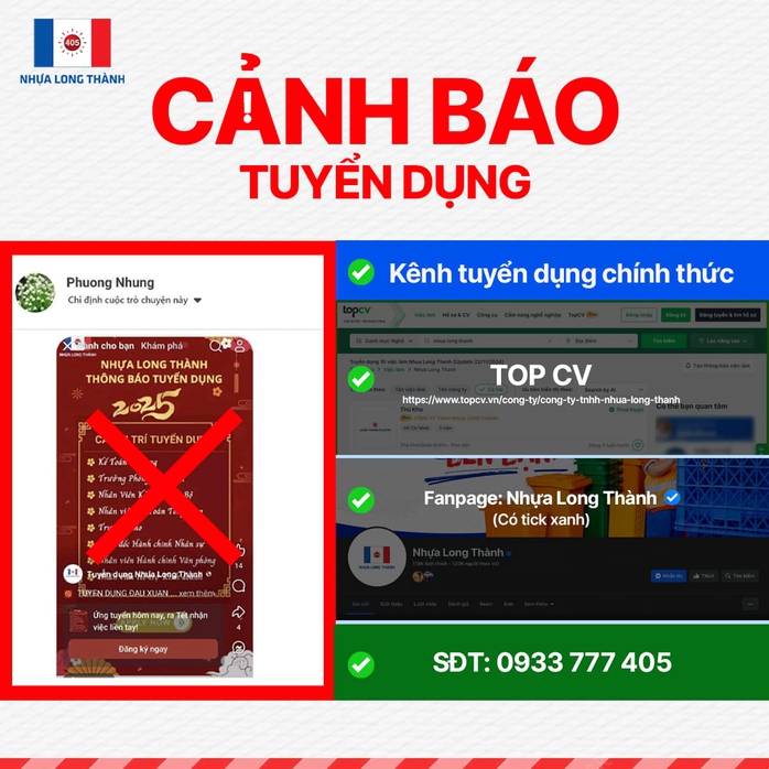 Cảnh báo tình trạng mạo danh doanh nghiệp có tiếng để tuyển dụng lao động- Ảnh 1. Cảnh báo tình trạng mạo danh doanh nghiệp có tiếng để tuyển dụng lao động- Ảnh 1.
