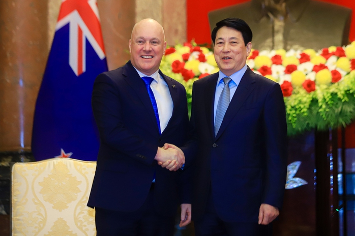 Thủ tướng New Zealand vui mừng gặp lại Chủ tịch nước Lương Cường- Ảnh 1. Thủ tướng New Zealand vui mừng gặp lại Chủ tịch nước Lương Cường- Ảnh 1.
