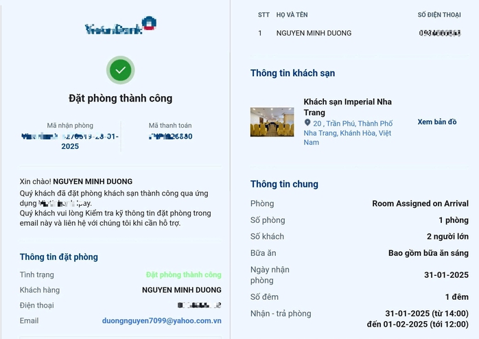 Khánh Hòa: Du khách bức xúc vì đặt phòng trả tiền qua app nhưng bị hủy- Ảnh 1. Khánh Hòa: Du khách bức xúc vì đặt phòng trả tiền qua app nhưng bị hủy- Ảnh 1.