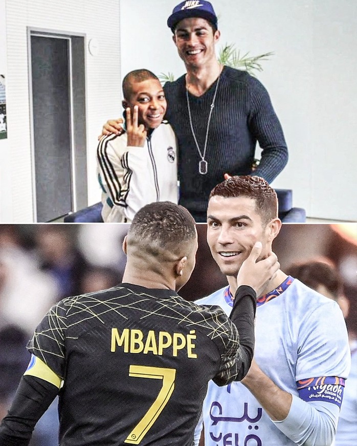 Ronaldo rất yêu Mbappe, muốn dạy cách đá tiền đạo thực thụ- Ảnh 1. Ronaldo rất yêu Mbappe, muốn dạy cách đá tiền đạo thực thụ- Ảnh 1.