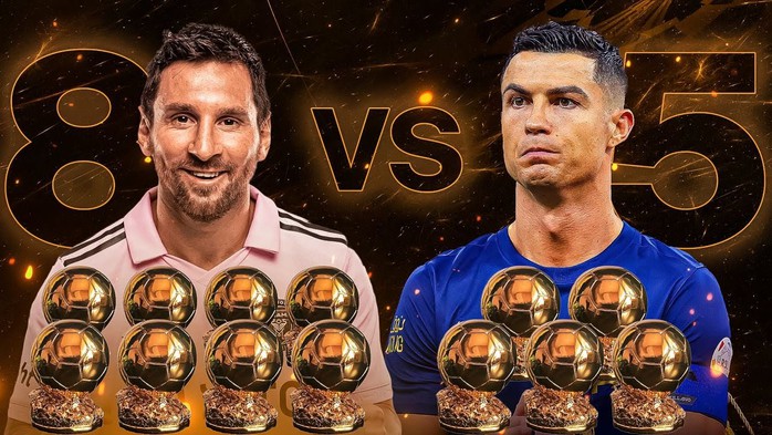Ronaldo "nghi vấn" việc Messi giành 8 Quả bóng vàng- Ảnh 1. Ronaldo "nghi vấn" việc Messi giành 8 Quả bóng vàng- Ảnh 1.