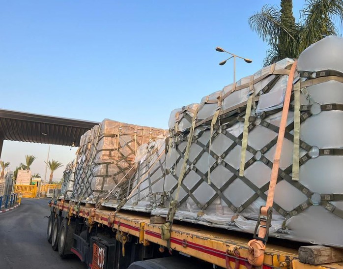 Thiết bị quân sự do Mỹ vận chuyển đến Israel . Ảnh: Bộ Quốc phòng Mỹ Thiết bị quân sự do Mỹ vận chuyển đến Israel . Ảnh: Bộ Quốc phòng Mỹ