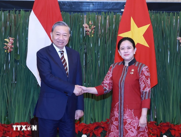 Tổng Bí thư Tô Lâm hội kiến Chủ tịch Hội đồng Đại biểu nhân dân Indonesia- Ảnh 1. Tổng Bí thư Tô Lâm hội kiến Chủ tịch Hội đồng Đại biểu nhân dân Indonesia- Ảnh 1.