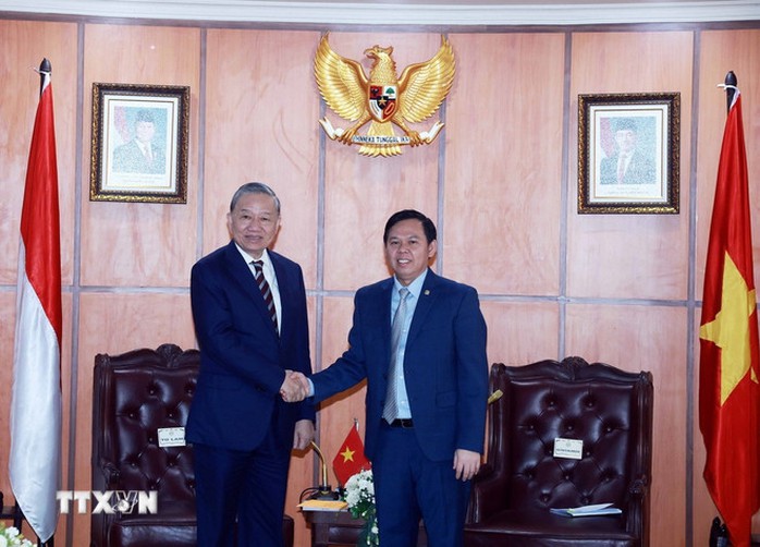 Tổng Bí thư Tô Lâm hội kiến Chủ tịch Hội đồng Đại biểu địa phương Indonesia- Ảnh 1. Tổng Bí thư Tô Lâm hội kiến Chủ tịch Hội đồng Đại biểu địa phương Indonesia- Ảnh 1.