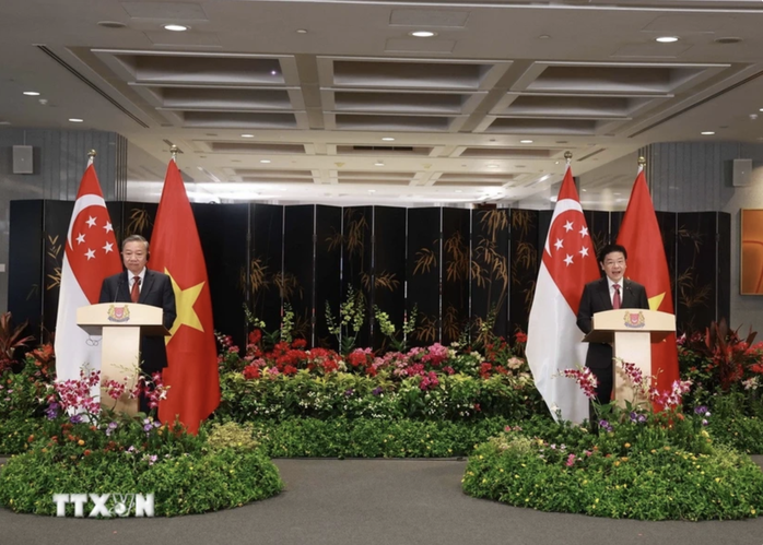 Tuyên bố chung về nâng cấp quan hệ Đối tác Chiến lược toàn diện Việt Nam - Singapore- Ảnh 1. Tuyên bố chung về nâng cấp quan hệ Đối tác Chiến lược toàn diện Việt Nam - Singapore- Ảnh 1.