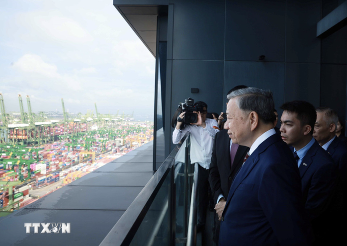 Tổng Bí thư tìm hiểu mô hình phát triển hạ tầng cảng biển Singapore- Ảnh 1. Tổng Bí thư tìm hiểu mô hình phát triển hạ tầng cảng biển Singapore- Ảnh 1.