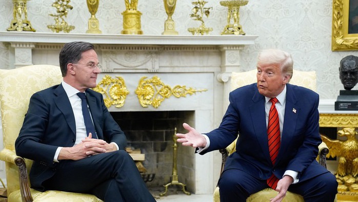 Tổng thống Donald Trump và Tổng thư ký NATO Mark Rutte hôm 13-3. Ảnh: Global Look Press Tổng thống Donald Trump và Tổng thư ký NATO Mark Rutte hôm 13-3. Ảnh: Global Look Press