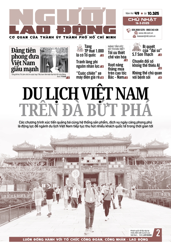 Báo in ngày 16-3: Du lịch Việt Nam trên đà bứt phá- Ảnh 1. Báo in ngày 16-3: Du lịch Việt Nam trên đà bứt phá- Ảnh 1.