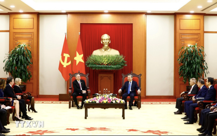 Tổng Bí thư Tô Lâm: Quan hệ Việt Nam - Mỹ là hình mẫu trong quan hệ quốc tế- Ảnh 6. Tổng Bí thư Tô Lâm: Quan hệ Việt Nam - Mỹ là hình mẫu trong quan hệ quốc tế- Ảnh 6.