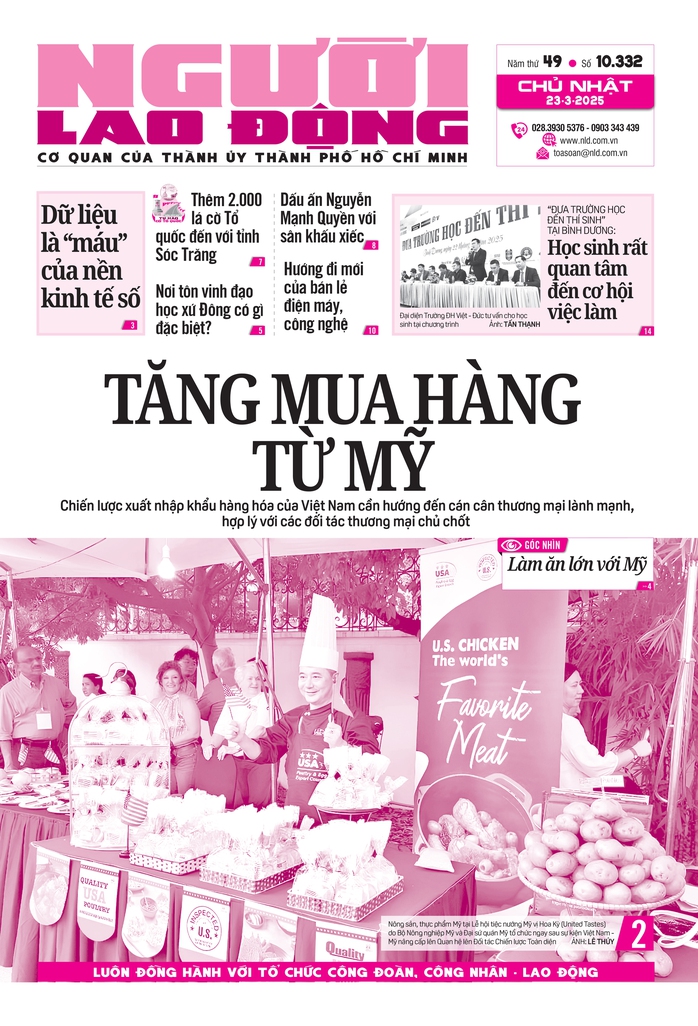 Báo in ngày 23-3: Tăng mua hàng từ Mỹ- Ảnh 1. Báo in ngày 23-3: Tăng mua hàng từ Mỹ- Ảnh 1.
