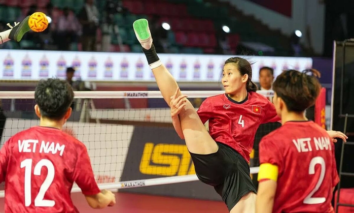 Tuyển cầu mây nữ Việt Nam lần đầu vô địch World Cup- Ảnh 1. Tuyển cầu mây nữ Việt Nam lần đầu vô địch World Cup- Ảnh 1.