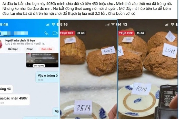 Nhiều người "sập bẫy" trò lừa đảo "đổ thạch" online- Ảnh 1. Nhiều người "sập bẫy" trò lừa đảo "đổ thạch" online- Ảnh 1.