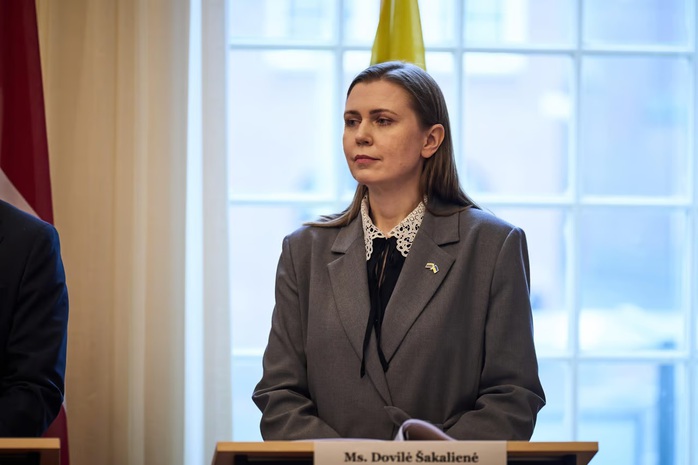 Bộ trưởng Quốc phòng Lithuania Dovilė Šakalienė. Ảnh: Phil Nijhuis/EPA EFE Bộ trưởng Quốc phòng Lithuania Dovilė Šakalienė. Ảnh: Phil Nijhuis/EPA EFE