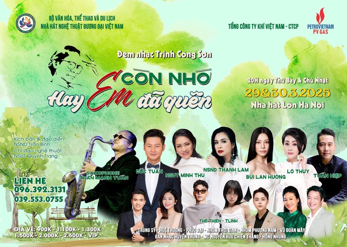Đêm nhạc tri ân nhạc sĩ Trịnh Công Sơn: đầy sức trẻ
- Ảnh 1. Đêm nhạc tri ân nhạc sĩ Trịnh Công Sơn: đầy sức trẻ
- Ảnh 1.