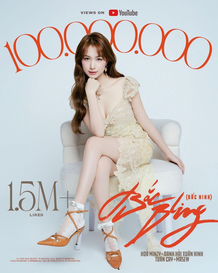 MV "Bắc Bling" của Hòa Minzy cán mốc 100 triệu lượt xem- Ảnh 1. MV "Bắc Bling" của Hòa Minzy cán mốc 100 triệu lượt xem- Ảnh 1.