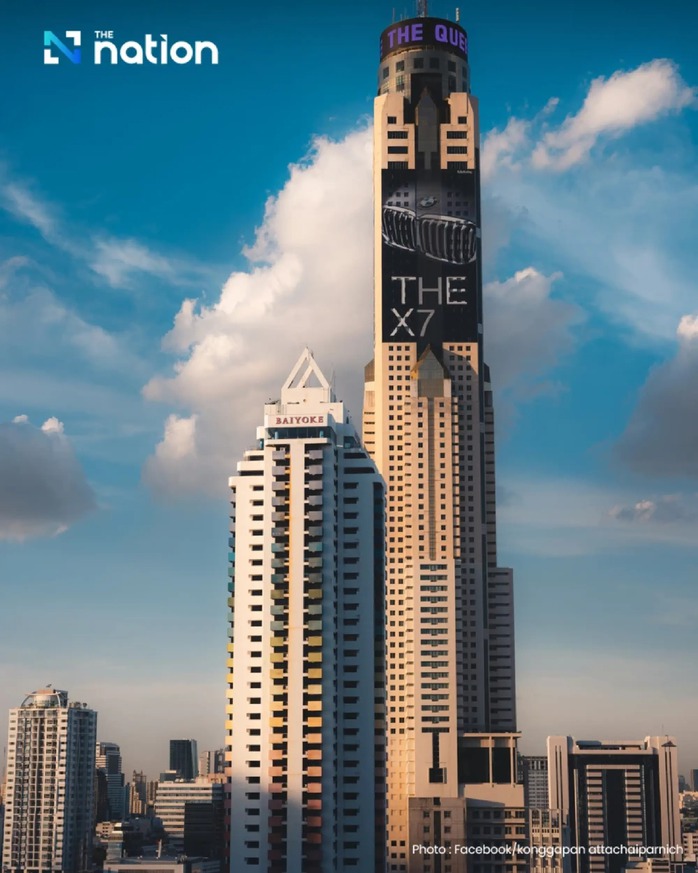 Tòa nhà Baiyoke Sky cao nhất Thái Lan không bị hư hại gì sau trận động đất mạnh chiều 28-3. Ảnh: The Nation Tòa nhà Baiyoke Sky cao nhất Thái Lan không bị hư hại gì sau trận động đất mạnh chiều 28-3. Ảnh: The Nation