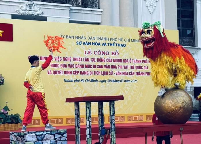 Công nhận Nghệ thuật biểu diễn Lân Sư Rồng thành di sản văn hóa phi vật thể- Ảnh 3.
