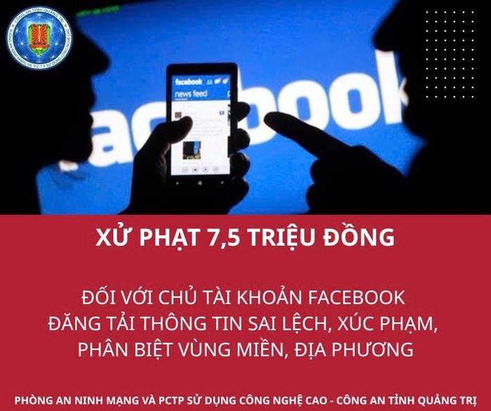 Phạt người bình luận xuyên tạc, chia rẽ vùng miền trên mạng xã hội- Ảnh 1. Phạt người bình luận xuyên tạc, chia rẽ vùng miền trên mạng xã hội- Ảnh 1.