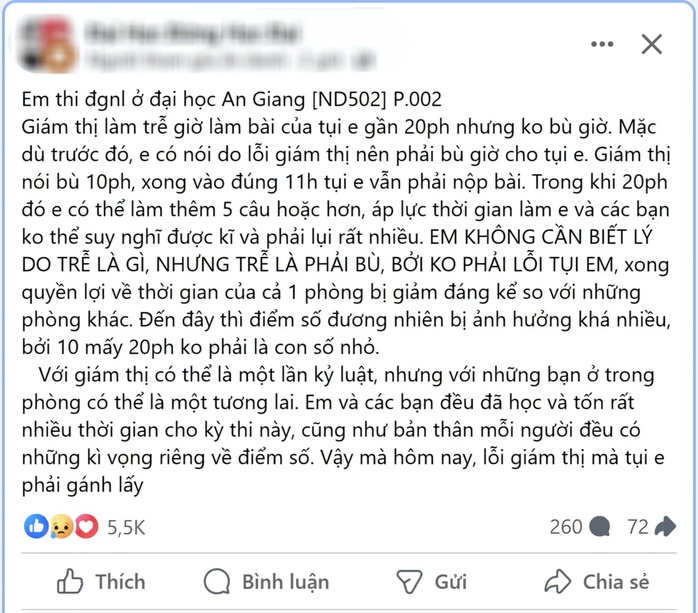 Thí sinh bức xúc vì sự cố trễ gần 20 phút làm bài thi đánh giá năng lực- Ảnh 1. Thí sinh bức xúc vì sự cố trễ gần 20 phút làm bài thi đánh giá năng lực- Ảnh 1.