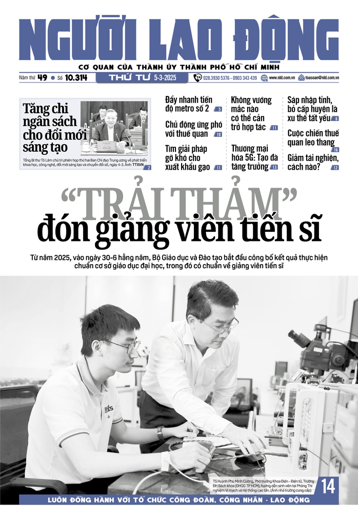 Báo in ngày 5-3: “Trải thảm” đón giảng viên tiến sĩ- Ảnh 1. Báo in ngày 5-3: “Trải thảm” đón giảng viên tiến sĩ- Ảnh 1.