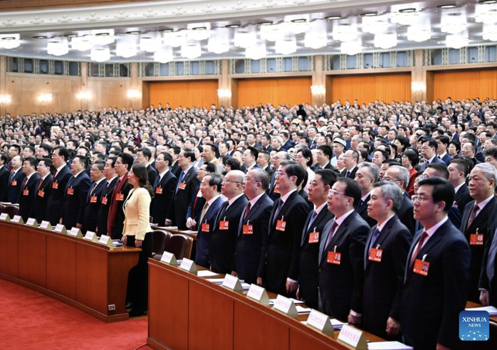 Phiên khai mạc kỳ họp thứ 3 Đại hội Đại biểu Nhân dân toàn quốc (NPC) khóa 14 tại Bắc Kinh - Trung Quốc ngày 5-3 Ảnh: TÂN HOA XÃ Phiên khai mạc kỳ họp thứ 3 Đại hội Đại biểu Nhân dân toàn quốc (NPC) khóa 14 tại Bắc Kinh - Trung Quốc ngày 5-3 Ảnh: TÂN HOA XÃ