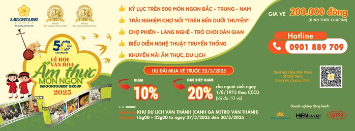Hàng trăm món ngon Việt Nam cùng các chương trình văn hóa văn nghệ chọn lọc… sẽ được giới thiệu tại lễ hội năm 2025 Hàng trăm món ngon Việt Nam cùng các chương trình văn hóa văn nghệ chọn lọc… sẽ được giới thiệu tại lễ hội năm 2025