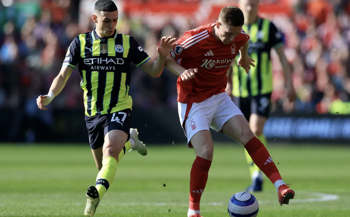 Thua sốc Nottingham Forest, Man City vỡ mộng Top 3- Ảnh 2. Thua sốc Nottingham Forest, Man City vỡ mộng Top 3- Ảnh 2.