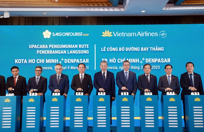 Tổng Bí thư Tô Lâm chứng kiến mở đường bay thẳng giữa TP HCM và thủ phủ của Bali- Ảnh 1. Tổng Bí thư Tô Lâm chứng kiến mở đường bay thẳng giữa TP HCM và thủ phủ của Bali- Ảnh 1.
