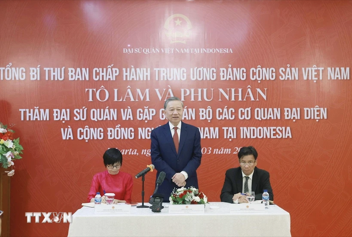Tổng Bí thư đánh giá cao nỗ lực của cộng đồng người Việt ở Indonesia- Ảnh 1. Tổng Bí thư đánh giá cao nỗ lực của cộng đồng người Việt ở Indonesia- Ảnh 1.