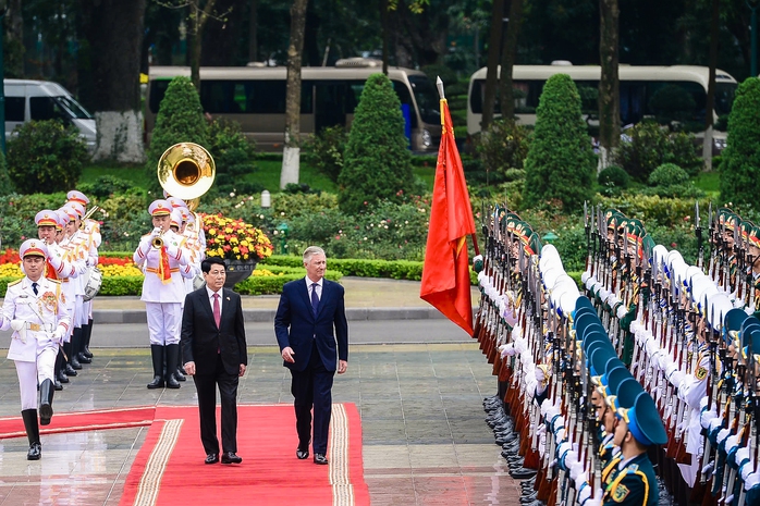 Chủ tịch nước Lương Cường chủ trì lễ đón Nhà Vua Vương quốc Bỉ- Ảnh 7. Chủ tịch nước Lương Cường chủ trì lễ đón Nhà Vua Vương quốc Bỉ- Ảnh 7.